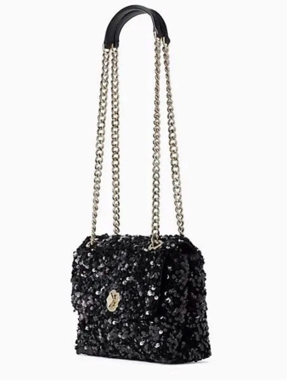 kate spade Black Sequin Chain Shoulder Bag - Picture 2 of 4